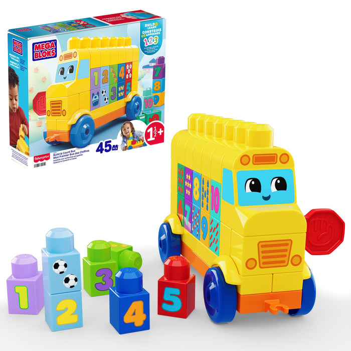 Autobus Numeros Encajables Mega Bloks 45pzs