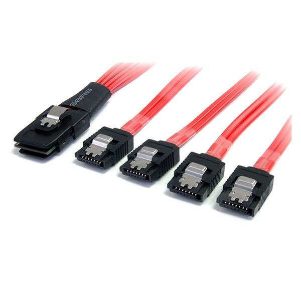 EAN 0065030841672 - StarTech.com SAS8087S450 cable Serial Attached SCSI (SAS) 0,05 m Negro, Rojo imagen 1