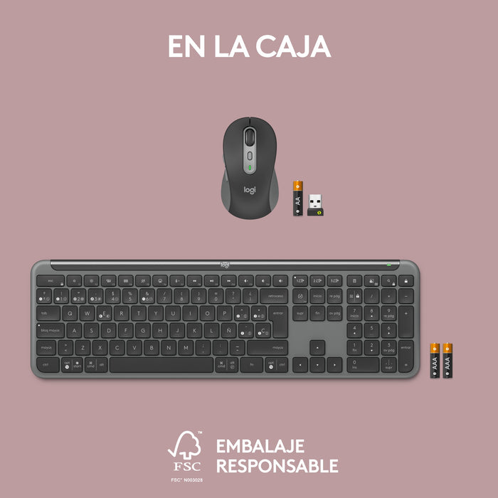 EAN 5099206119222 - Logitech 920-012486 teclado Ratón incluido Oficina RF Wireless + Bluetooth QWERTY Español Grafito imagen 17