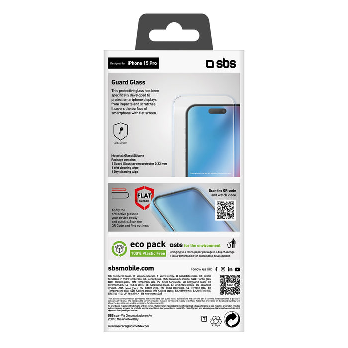 EAN 8018417454059 - SBS TESCRGLIP1561P protector de pantalla o trasero para teléfono móvil Apple 1 pieza(s) imagen 3