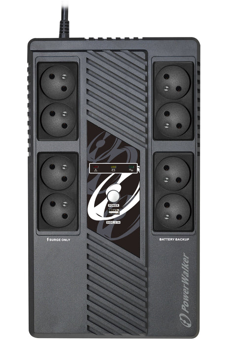 EAN 4260074982671 - PowerWalker VI 600 MS FR sistema de alimentación ininterrumpida (UPS) Línea interactiva 0,6 kVA 360 W 8 s imagen 3