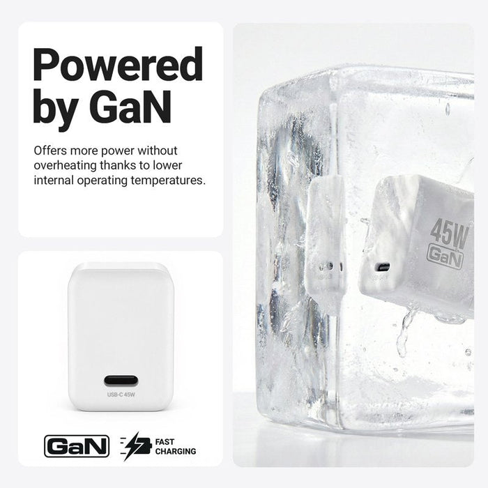 Ladowarka Sieciowa Ultra Compact Gan Usb-C 45w Pd 3.0 Z Pps Biala