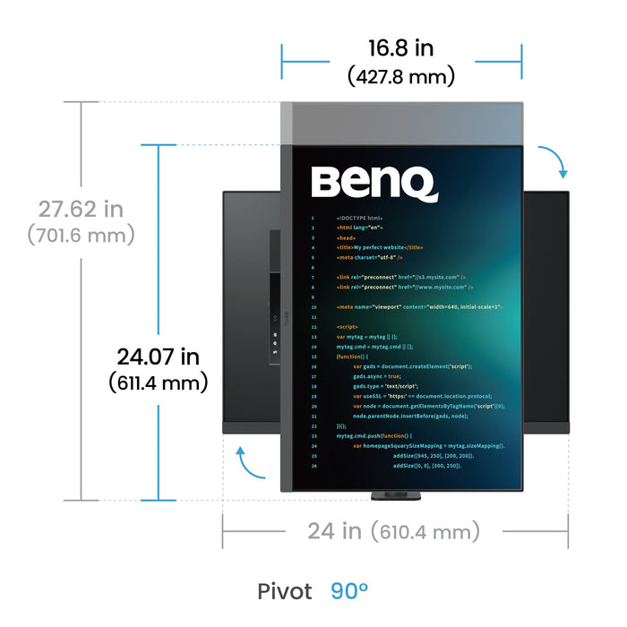 EAN 4718755093302 - BenQ RD280UA pantalla para PC 71,6 cm (28.2") 3840 x 2560 Pixeles 4K Ultra HD Negro imagen 7