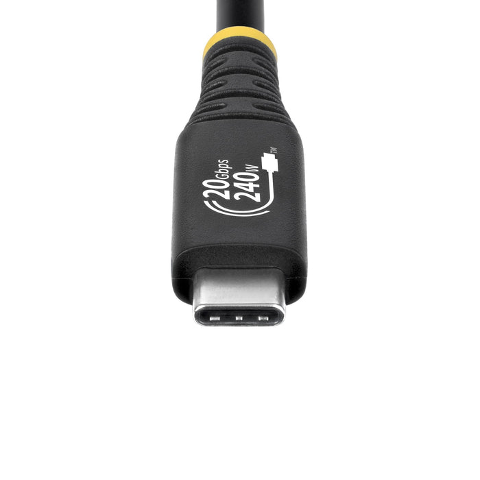 Cable Startech.Com Usb Usb-C (M) A Usb-C (M) Usb4 / Thunderbolt 3 / Thunderbolt 4 / Displayport 1.4 2 M Admite 4k120hz Resistente Rango De Potencia Ampliado (Epr) Admite Suministro De Carga 3 1 Flexible Negro