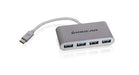 EAN 0881317513748 - iogear HUB-C USB 3.2 Gen 2 (3.1 Gen 2) Type-C 5000 Mbit/s Plata imagen 1