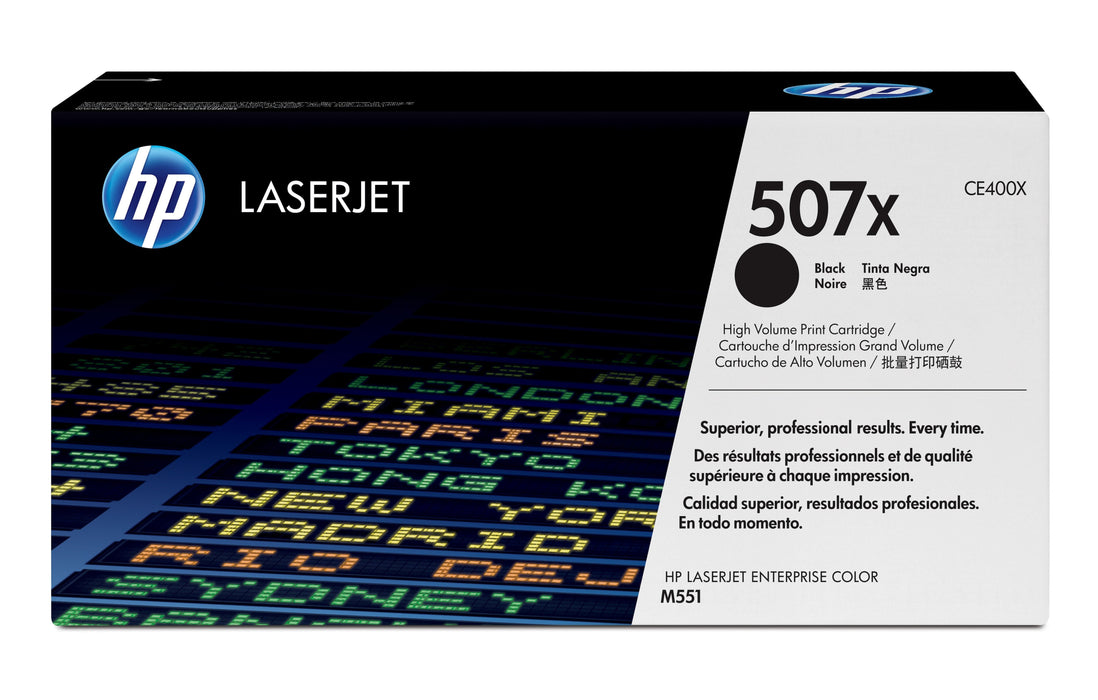EAN 0884962554562 - HP 507X High Yield Black Original LaserJet Toner Cartridge cartucho de tóner 1 pieza(s) imagen 1