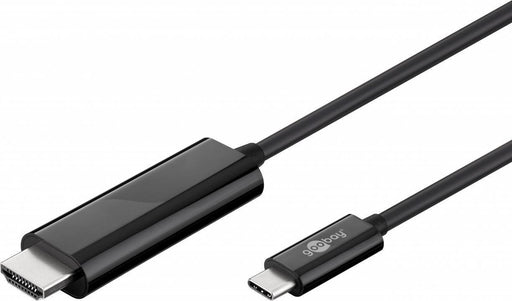 EAN 4040849775284 - Goobay 77528 adaptador de cable de vídeo 1,8 m USB Tipo C HDMI Negro imagen 1