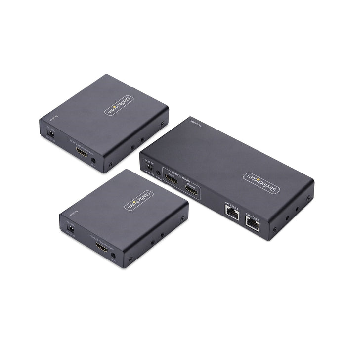 Startech.Com 2-Port Hdmi Extender Und Splitter Uber Cat6 4k 60hz Bis 70m Lnge 1x2 Hdmi Uber Netzwerkcable-Lan Cable Verteilerkit
