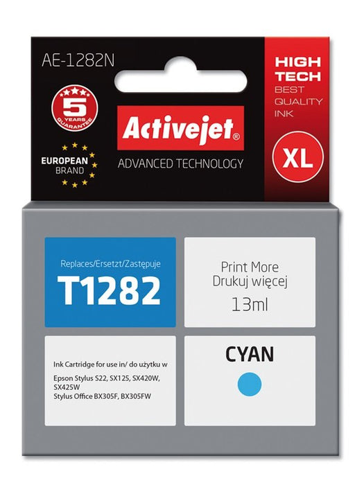 EAN 5901452143404 - Activejet AE-1282N cartucho de tinta 1 pieza(s) Compatible Alto rendimiento (XL) Cian imagen 1
