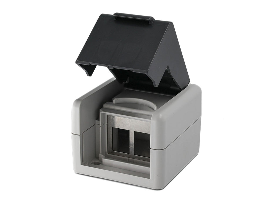 Equip Aufputzdose 2-Port Keymone Ungeschirmt Outdoor Gris