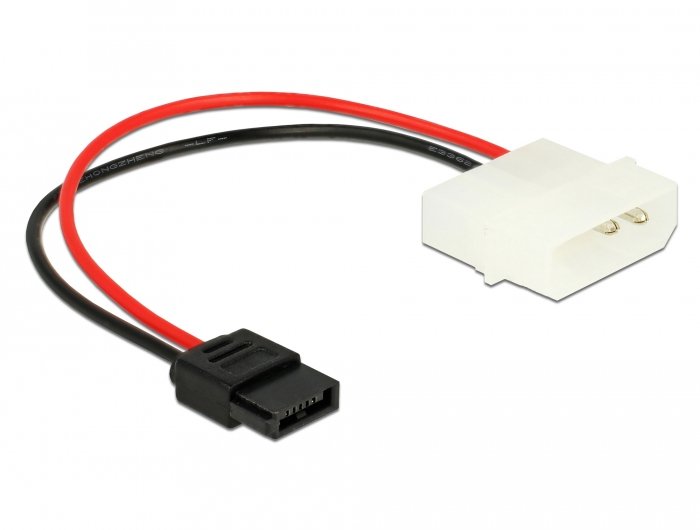 Delock Stromcable Molex 4 Pin Stecker Zu Slim Sata 6 Pin Buchse 15 Cm