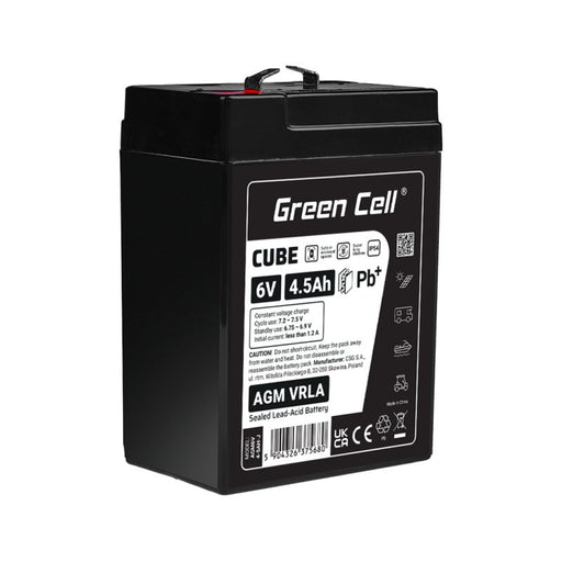 EAN 5904326375680 - Green Cell AGM6V4-5AH-J batería para sistema ups Sealed Lead Acid (VRLA) 6 V 4,5 Ah imagen 1