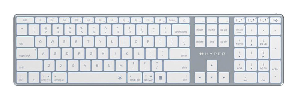 Targus Hyperspace Teclado Full Size Retroiluminación Inalámbrico Bluetooth 5.0 Qwerty Reino Unido Gris Espacio