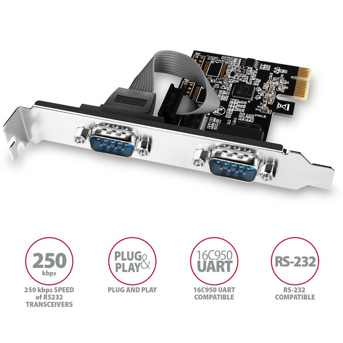 EAN 8595247905406 - Axagon PCEA-S2N tarjeta y adaptador de interfaz Interno RS-232 imagen 3