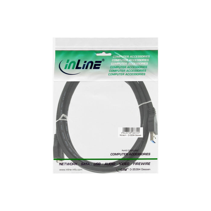 Cable Inline Usb 3.0 Tipo A Macho A Micro B Macho Negro 1m