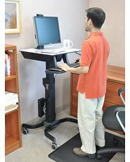 Ergotron Workfit-C Steh-Sitz-Arbeitsplatz Ein Lcd Ld Hd Fahrwagen Bis 61cm 24zoll Display 11,3kg.Anhebung Bis 63cm Vesa 75x75 100x