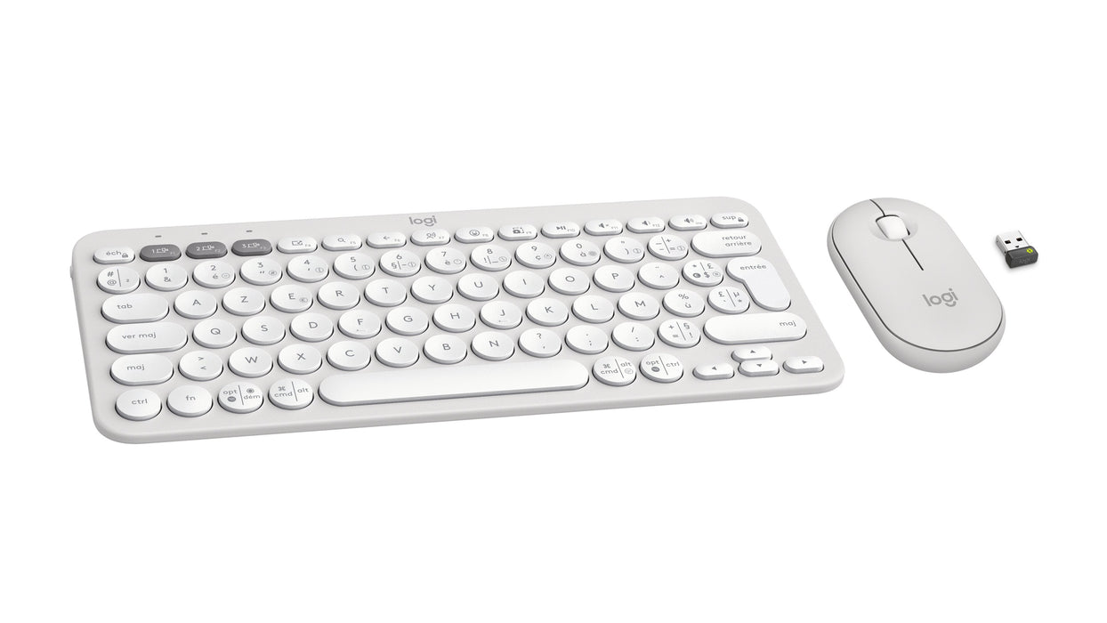 Pebble 2 Combo Tonal White Fra - Fra 2.4ghz/Bt-419 Universal