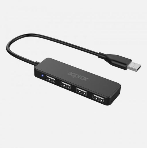 EAN 8435099531487 - Approx APPC46 hub de interfaz USB 2.0 480 Mbit/s Negro imagen 1