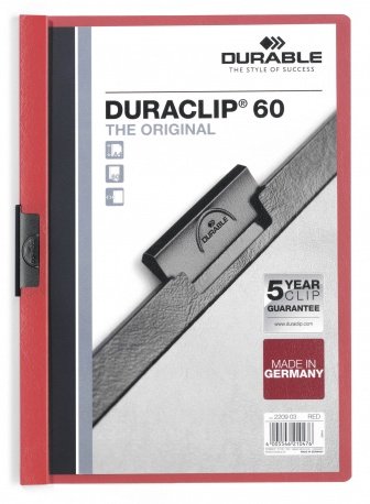EAN 4005546210513 - Durable Duraclip 60 archivador PVC Rojo, Transparente imagen 1