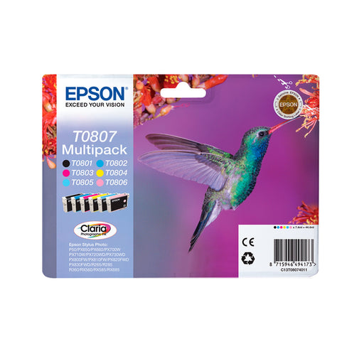 EAN 5711045580796 - Epson Hummingbird T0801 cartucho de tinta 1 pieza(s) Original imagen 2