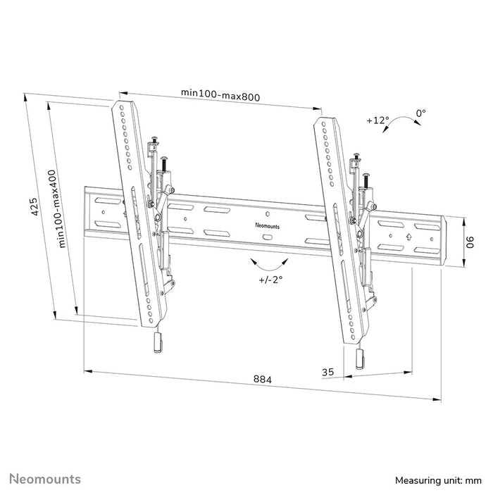 EAN 8717371448899 - Neomounts WL35S-850BL18 soporte para TV 2,18 m (86") Negro imagen 19