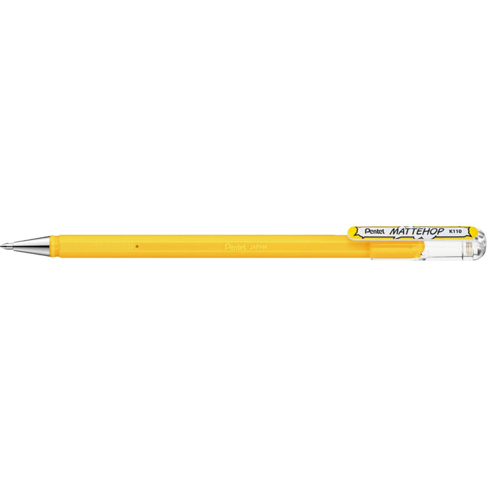 Pentel Mattehop Bolígrafo De Gel 0.5 Mm Color De Escritura Amarillo