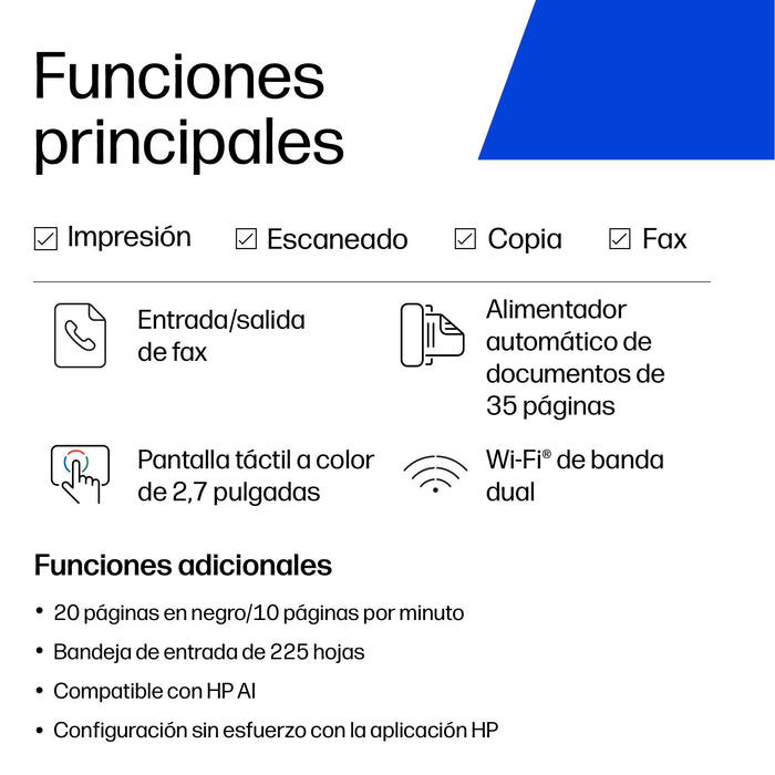 EAN 0197029469267 - HP OfficeJet Pro 8135e All-in-One Prntr Inyección de tinta térmica A4 4800 x 1200 DPI 20 ppm Wifi imagen 11