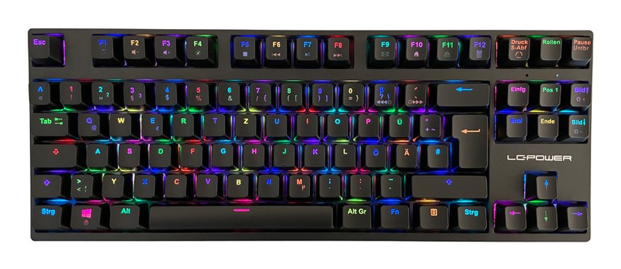 EAN 4260070129933 - LC-Power LC-KEY-MECH-2-RGB-C-W teclado Juego USB + RF Wireless + Bluetooth QWERTZ Alemán Negro imagen 2