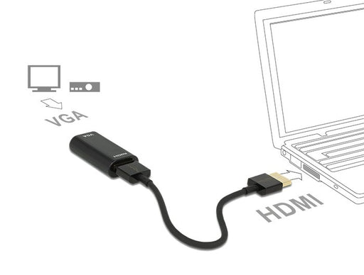 EAN 4043619656677 - DeLOCK 0.15m, HDMI/VGA 0,15 m VGA (D-Sub) Negro imagen 2