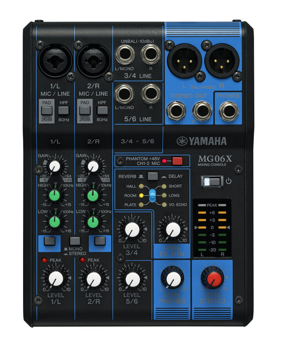 Yamaha Mg06x Audio Mixer 6 Channels Black