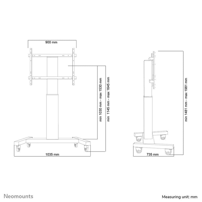 EAN 8717371446130 - Neomounts PLASMA-M2250BLACK mueble y soporte para dispositivo multimedia Negro Soporte de suelo portátil imagen 3