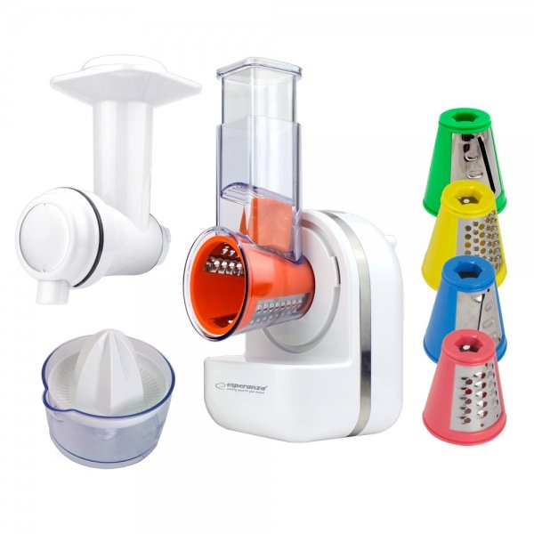 EAN 5901299954393 - Esperanza EKM027 cortador de verduras en espiral o rallador eléctrico Plástico Blanco imagen 2