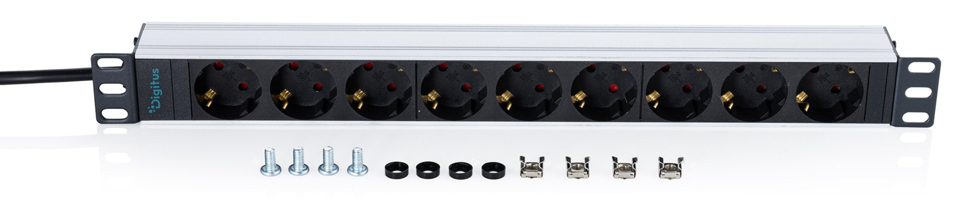 Regleta Digitus 9-Vías De Enchufes 1he Pdu, Con Contacto De Protección