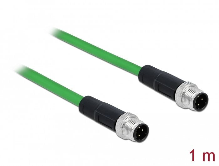 Delock Netzwerkcable M12 D-Kodiert 4 Pin Stecker Zu Stecker Tpu 1 M