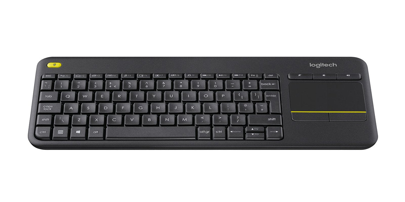 Teclado Nórdico Logitech K400 Plus Tv Rf Inalámbrico Qwerty Negro