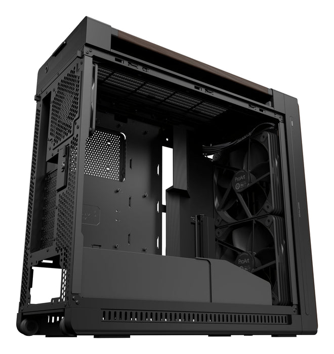 Caja  Pc Asus Geh Proart Pa602 Walnut Wood Metal Pwm Modern Negro