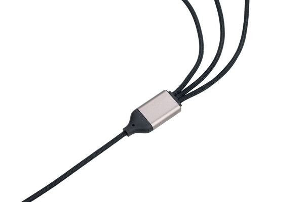 EAN 4024023037894 - TROIKA DREIZACK PRO cable USB 1,2 m USB C USB C/Micro USB-A/Lightning Negro, Gris imagen 3