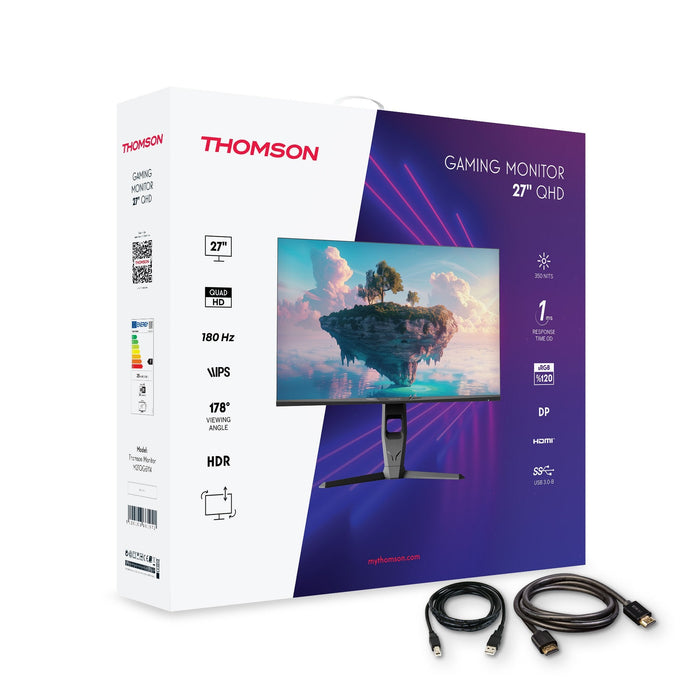 Monitor Thomson Gaming 27"Qhd 2560x1440 180hz 1ms 2*Hdmi/2*Dp Gris