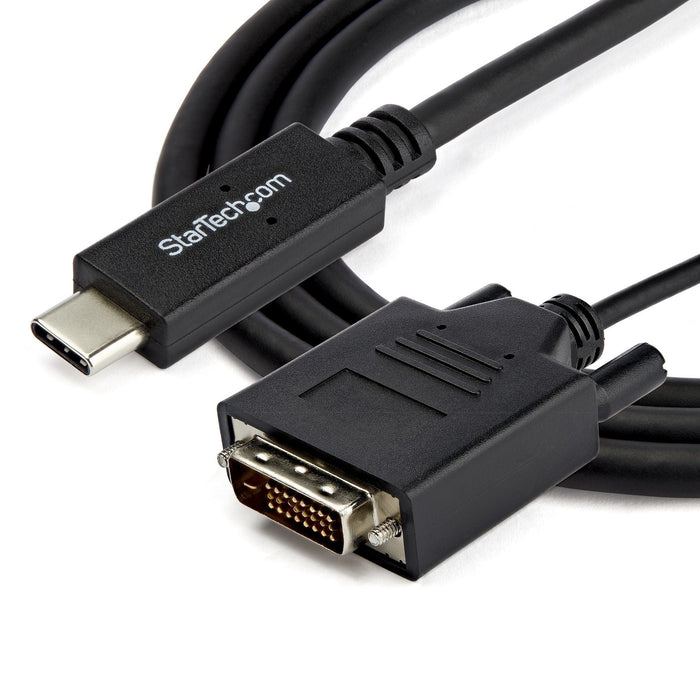 Startech.Com Cable Adaptador Conversor Usb-C A Dvi 1m 1920x1200 Cable Usb / Dvi Usb-C (M) A Dvi-D (M) Thunderbolt 3 / Usb 3.1 1 M Admite 1920x1200 (Wuxga) Negro Para P/N: Tb4cdock