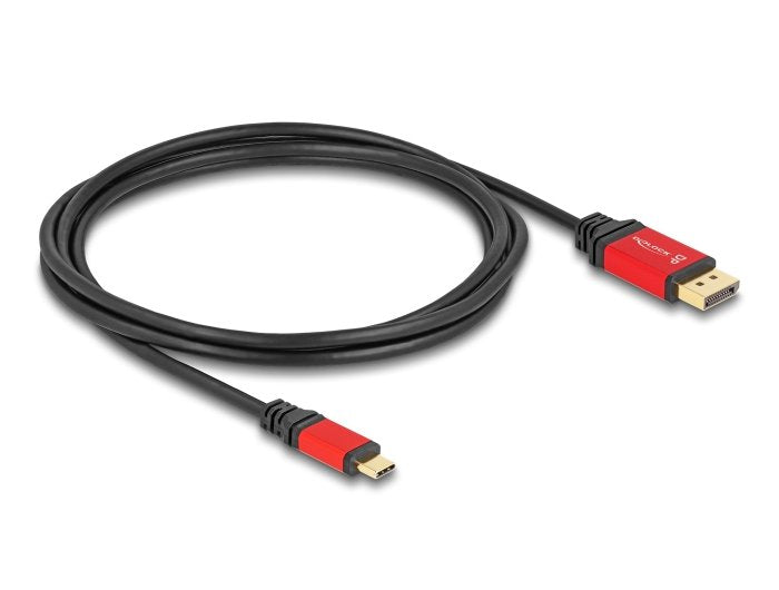 Delock 80093 Cable Usb Type-C A Displayport (Modo Dp Alt) 8k 30 Hz Con Función Hdr 2 M Rojo