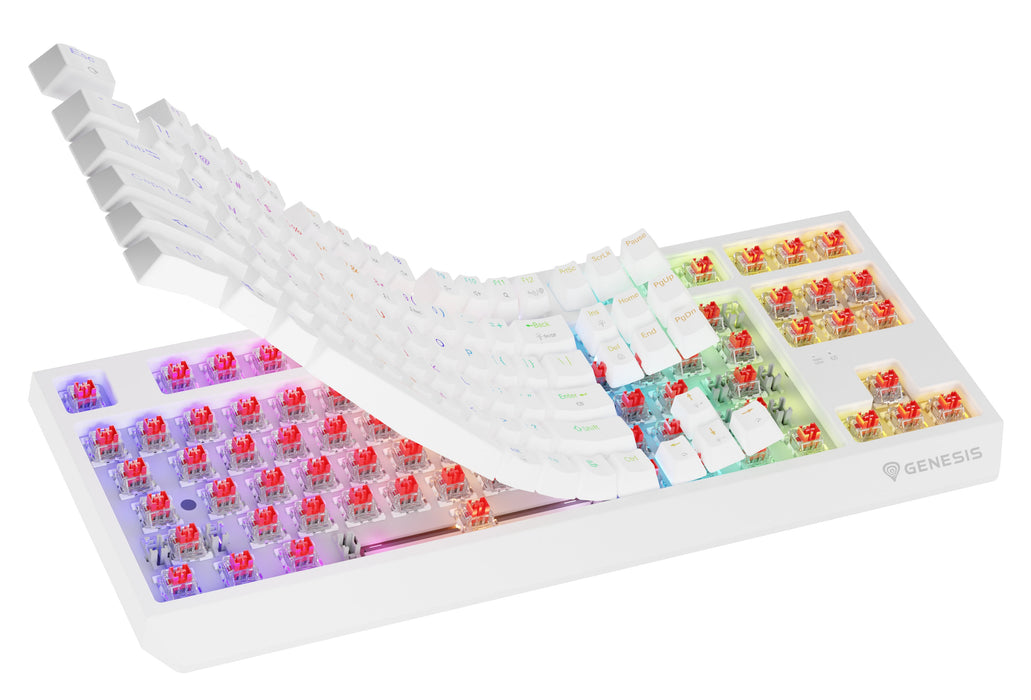 EAN 5901969444469 - GENESIS Thor 230 TKL teclado Juego USB + RF Wireless + Bluetooth QWERTY Inglés de EE. UU. Blanco imagen 5