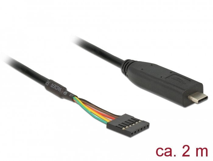 Konverter Usb Type-C 2.0 Stecker Zu Ttl 5 V Pfostenbuchse 6 Pin 2,0 M