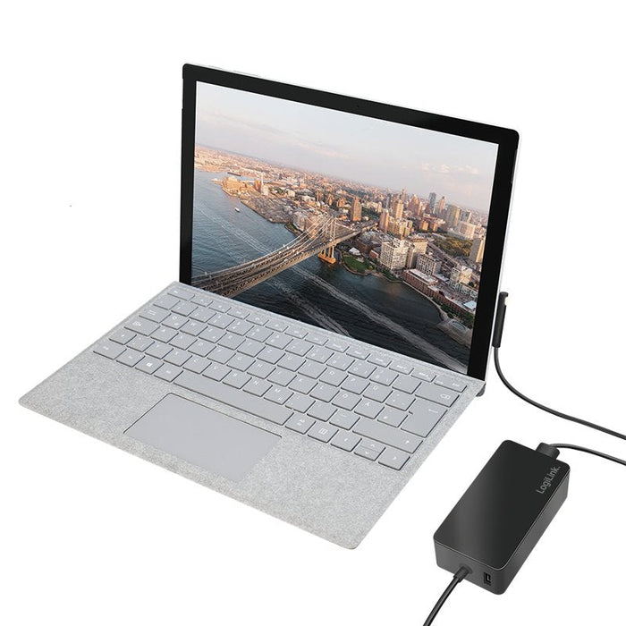 Cargador Portatil   65w 1 Puert. Usb + Especial Y Compatible Con Microsoft Surface Cable De 1.50m  Logilink
