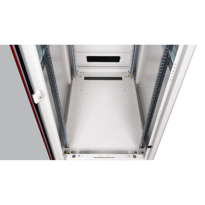 Roline 19-Zoll Netzwerkschrank Pro 42 He, 600x1000 Bxt Glastr Grau