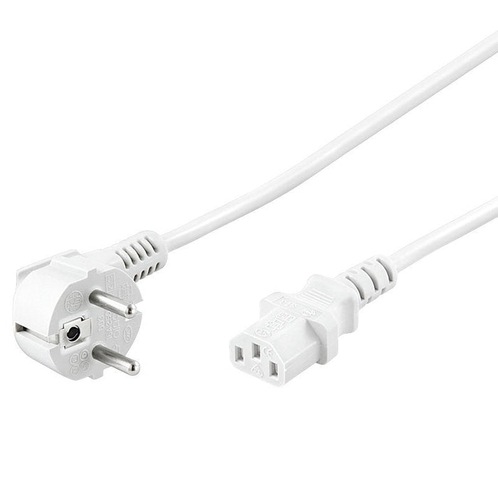 Cable Alimentacion Cee-7/7 90º Schuko A C13 1,50m Blanco