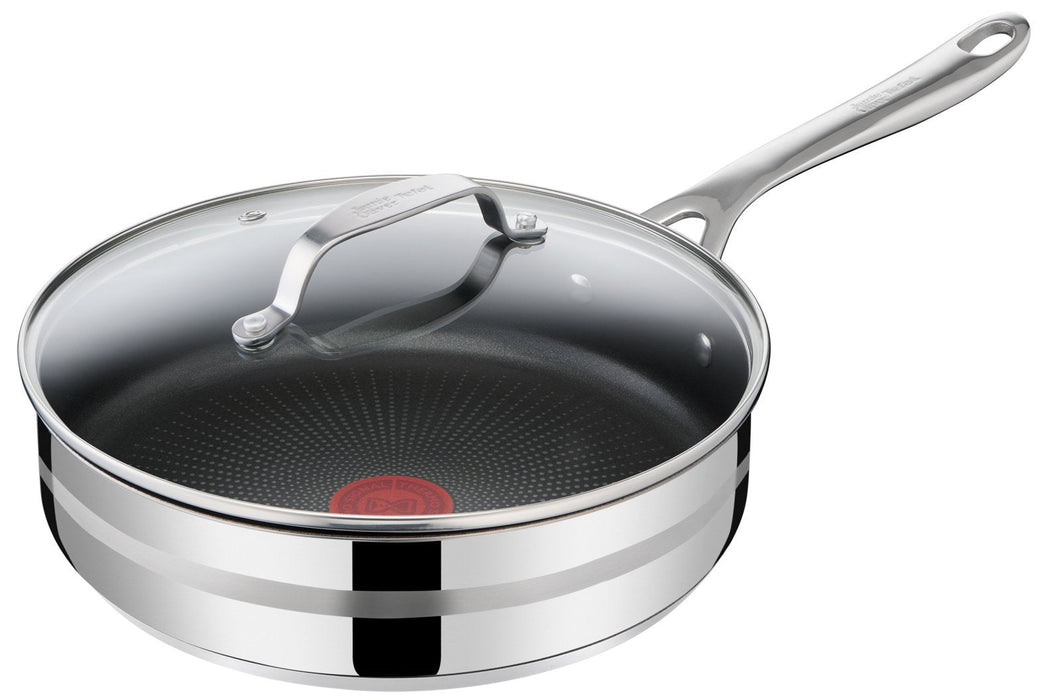 Tefal Schmorpfanne By Jamie Oliver Cook Smart (Edelstahl, Ø 25cm, Mit Glas-Deckel) E31033