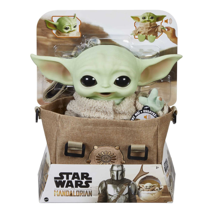 Peluche Electronico Con Bandolera Mattel Star Wars The Mandalorian The Child Baby Yoda 28 Cm