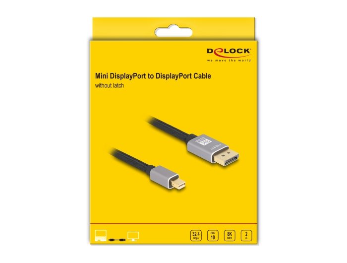 EAN 4043619810925 - DeLOCK Mini DisplayPort - DisplayPort Kabel 2 m Gris imagen 3