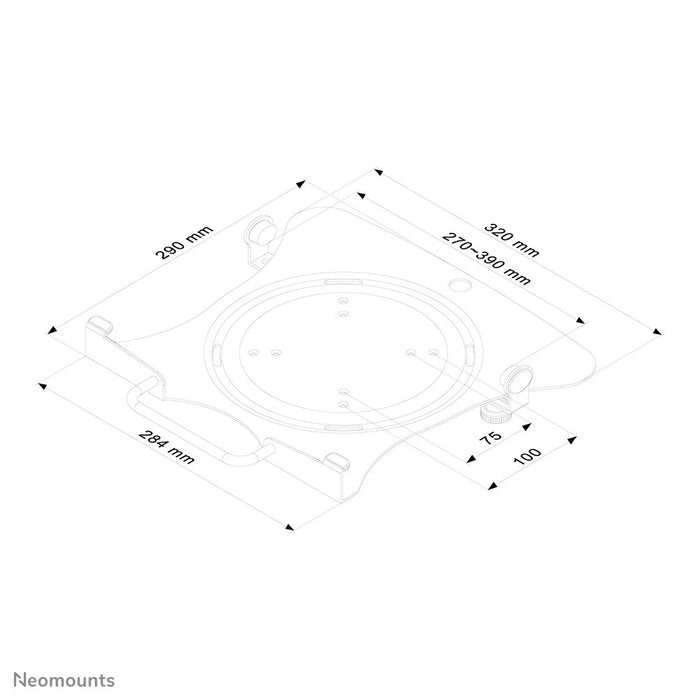 EAN 8717371442439 - Neomounts NOTEBOOK-V100 soporte para ordenador portátil Plata imagen 3