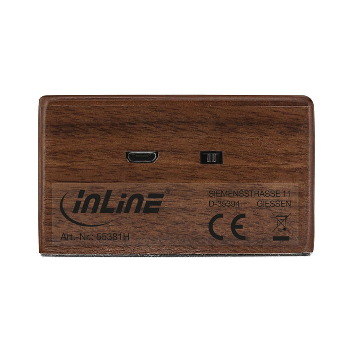 Altavoz Inline "Woodbrick" En Caja De Madera De Nogal Real